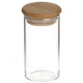 Clear Borosilicate Glass Airtight Canister with Bamboo Lid